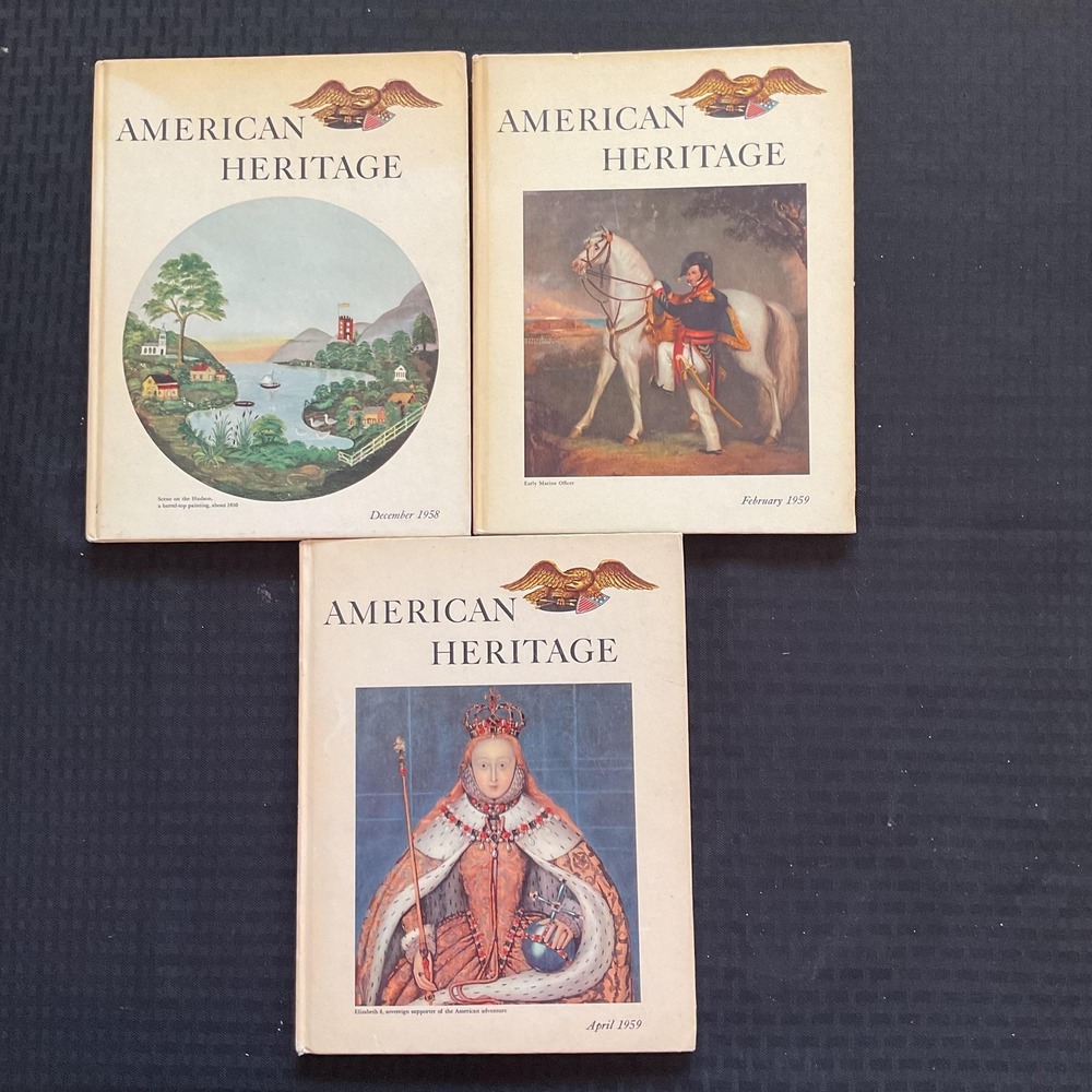 Vintage American Heritage Hardcover‎ Books Lot of 3 Vol X 1958-1959 History